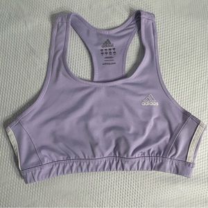 Adidas Sports Bra Light Purple Lilac Racerback women’s size Large
